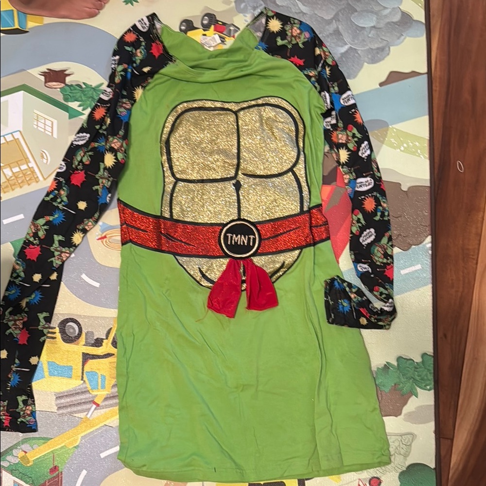 TMNT Costume with Green and Red Accents